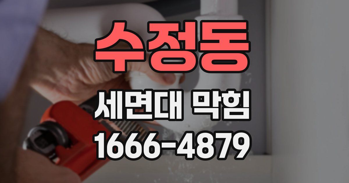 수정동 세면대 막힘