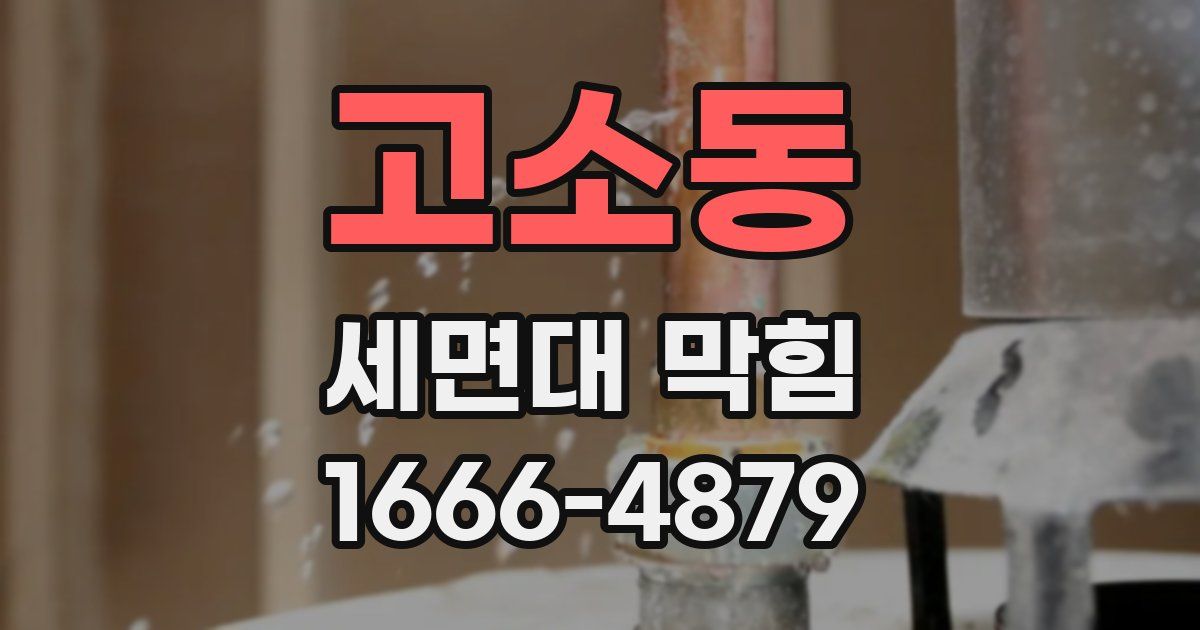 고소동 세면대 막힘