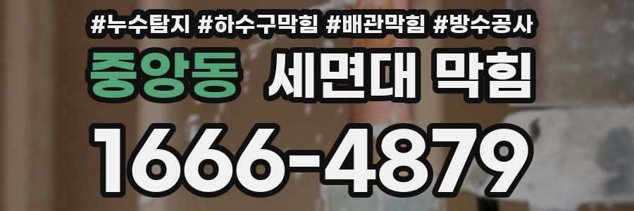 중앙동 세면대 막힘