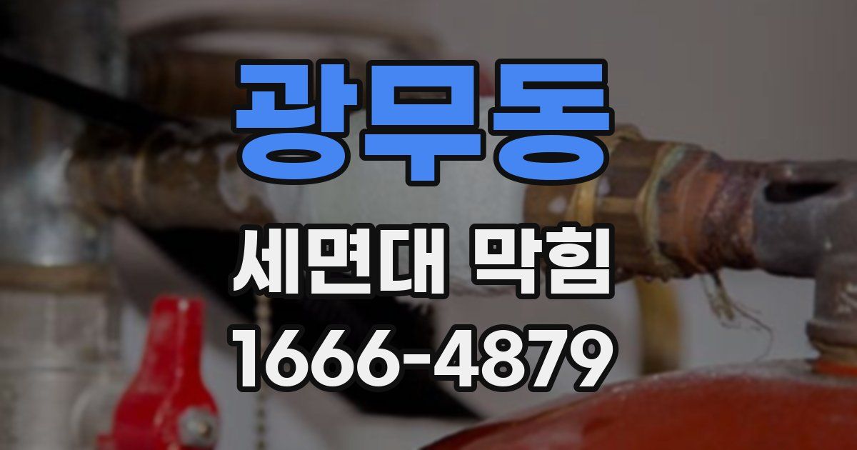 광무동 세면대 막힘