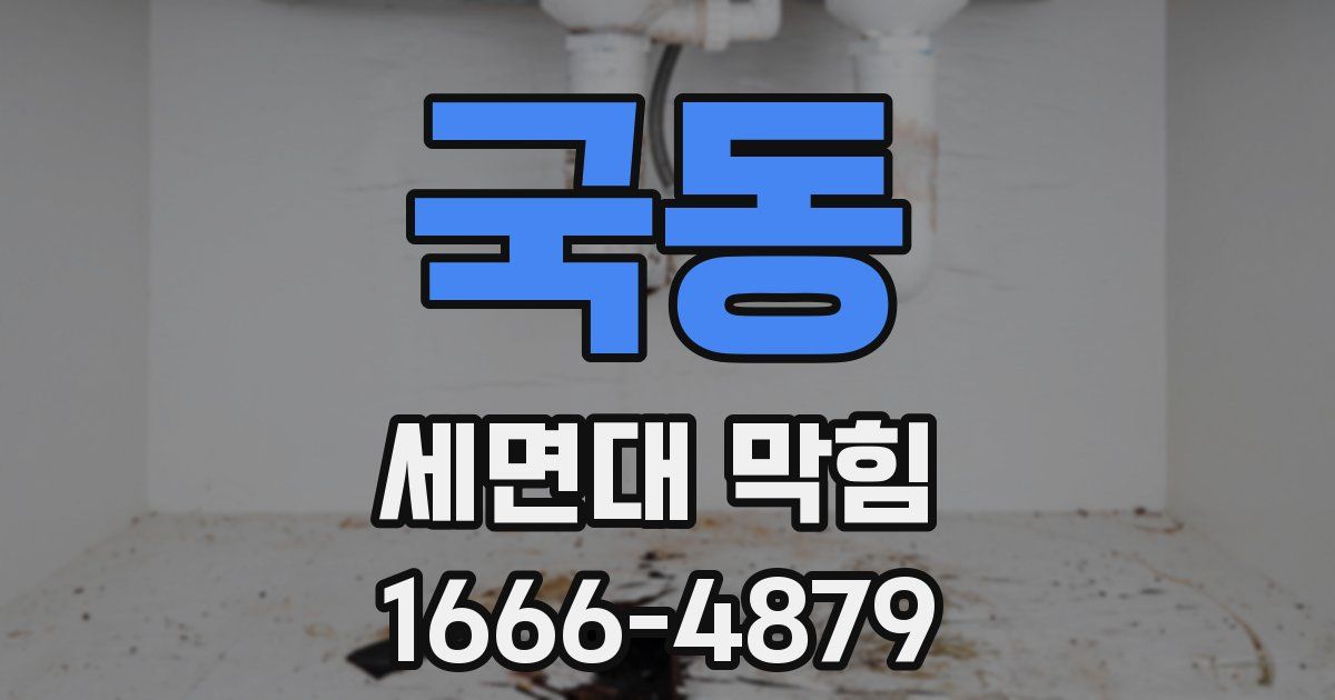국동 세면대 막힘