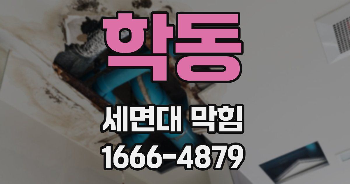 학동 세면대 막힘