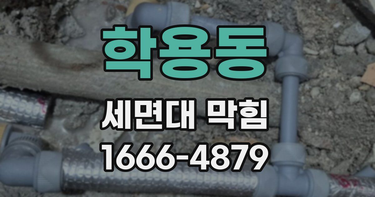 학용동 세면대 막힘