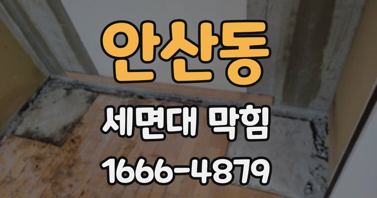 안산동 세면대 막힘