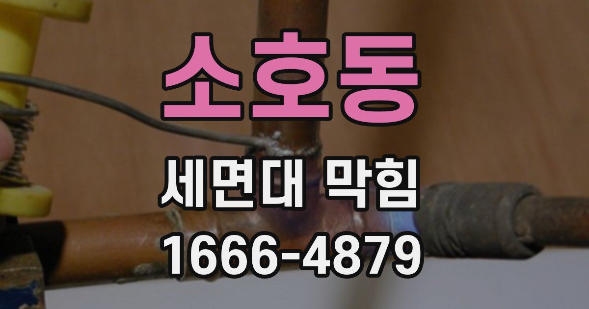 소호동 세면대 막힘