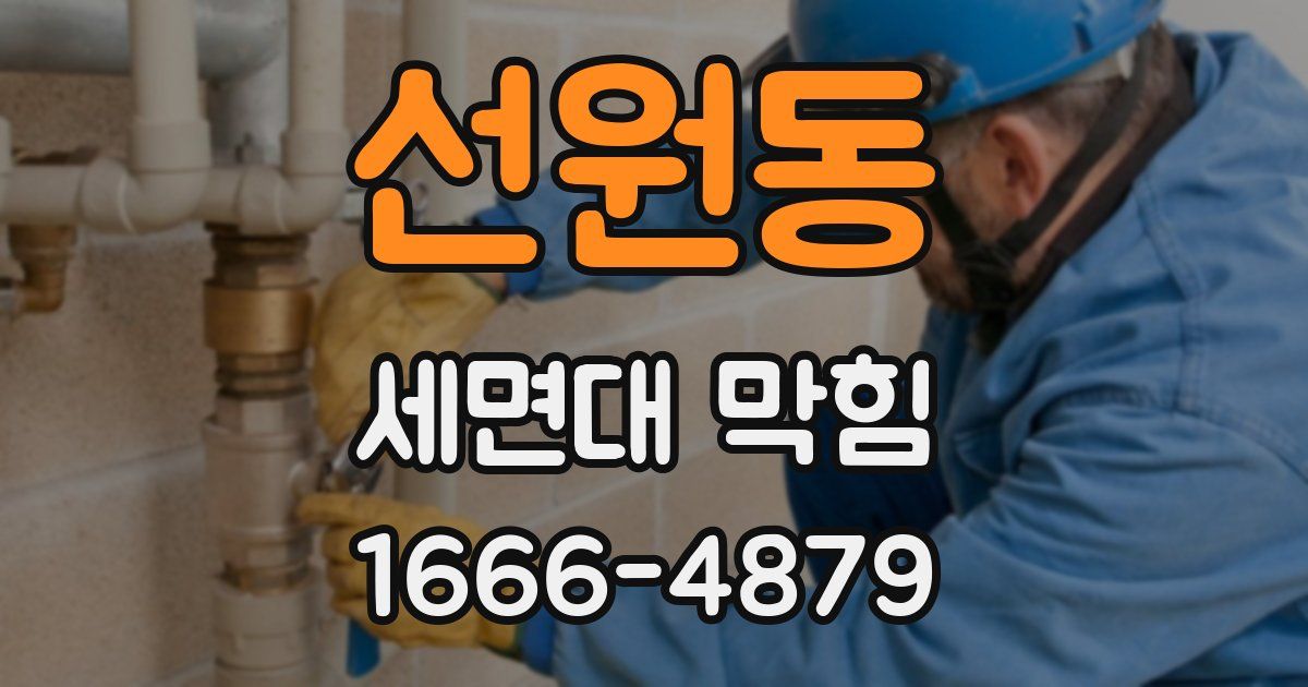 선원동 세면대 막힘