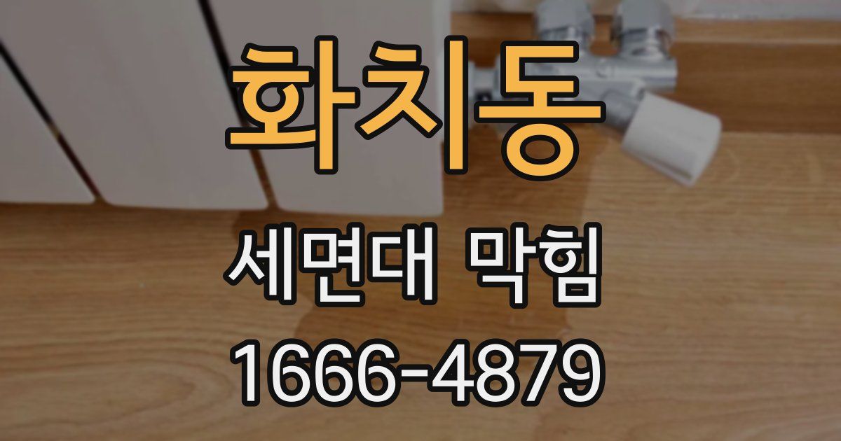 화치동 세면대 막힘