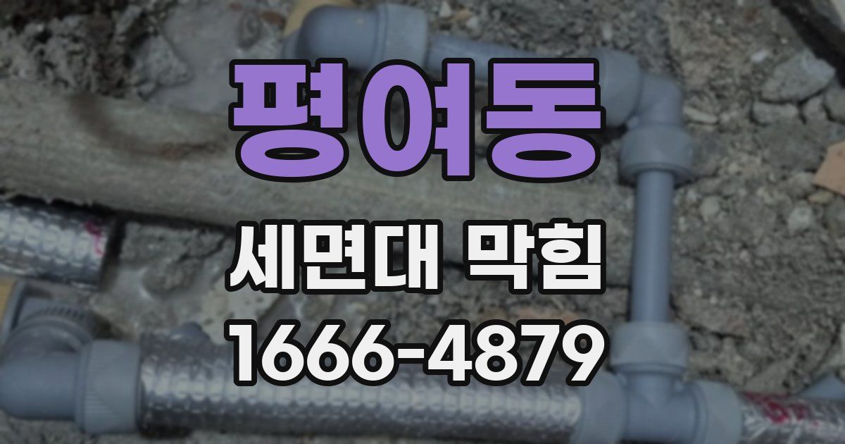 평여동 세면대 막힘