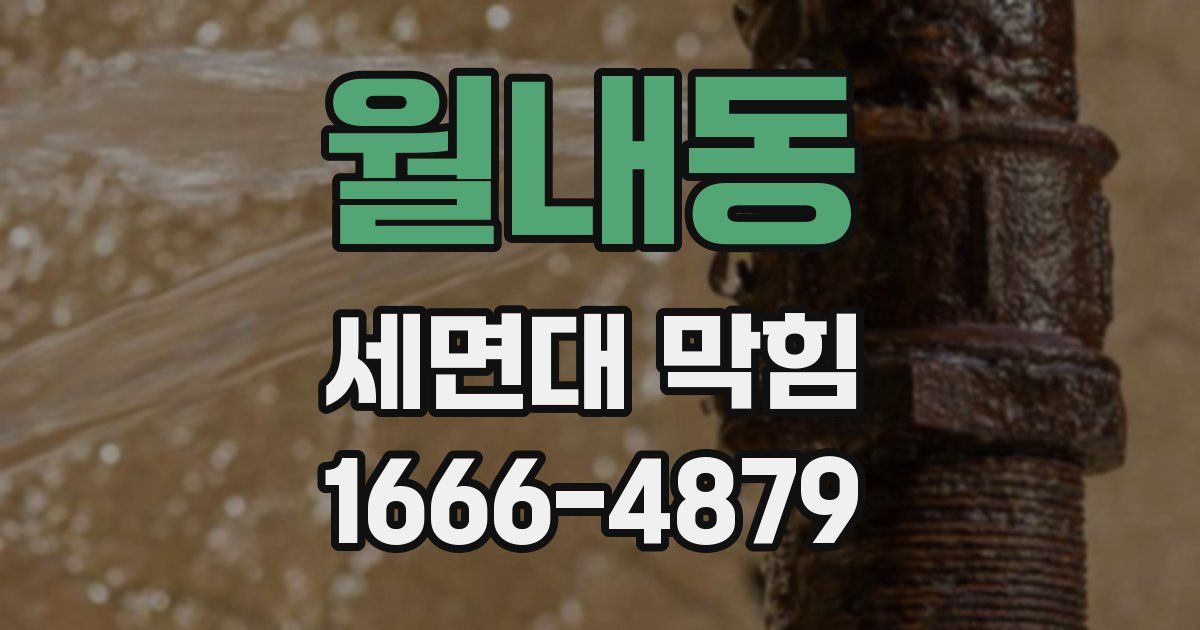 월내동 세면대 막힘