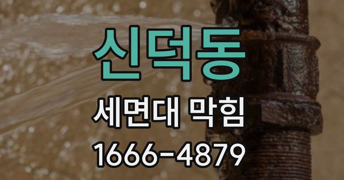 신덕동 세면대 막힘