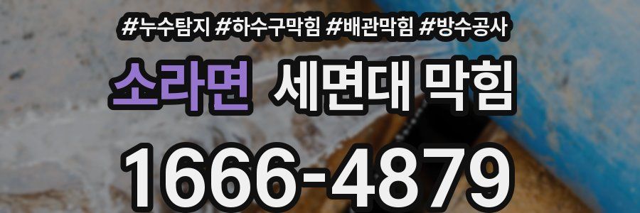 소라면 세면대 막힘