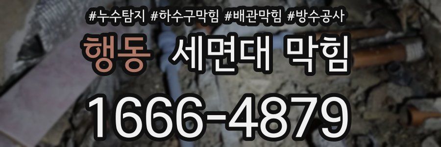 행동 세면대 막힘