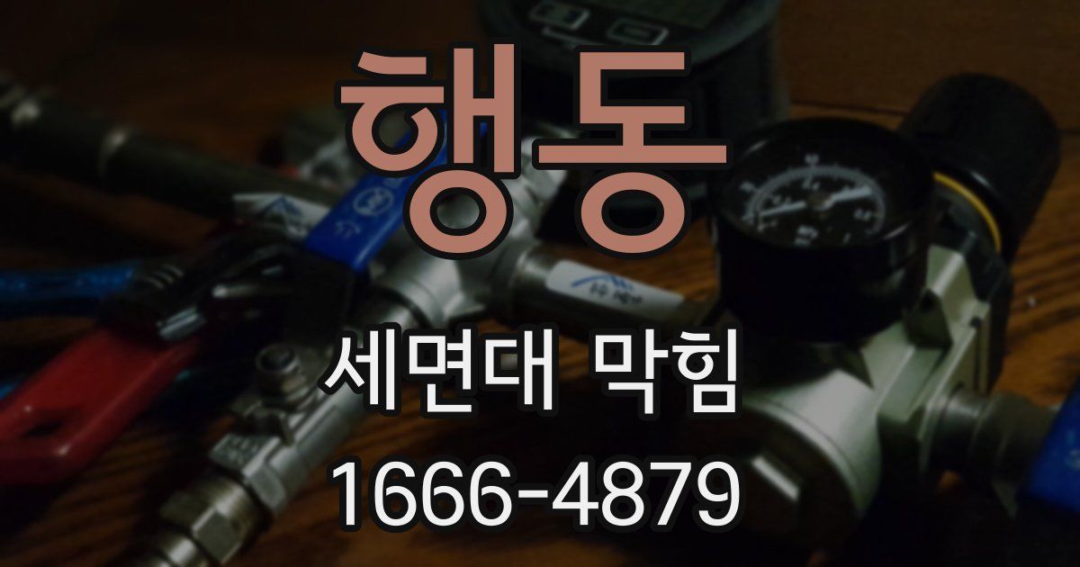 행동 세면대 막힘