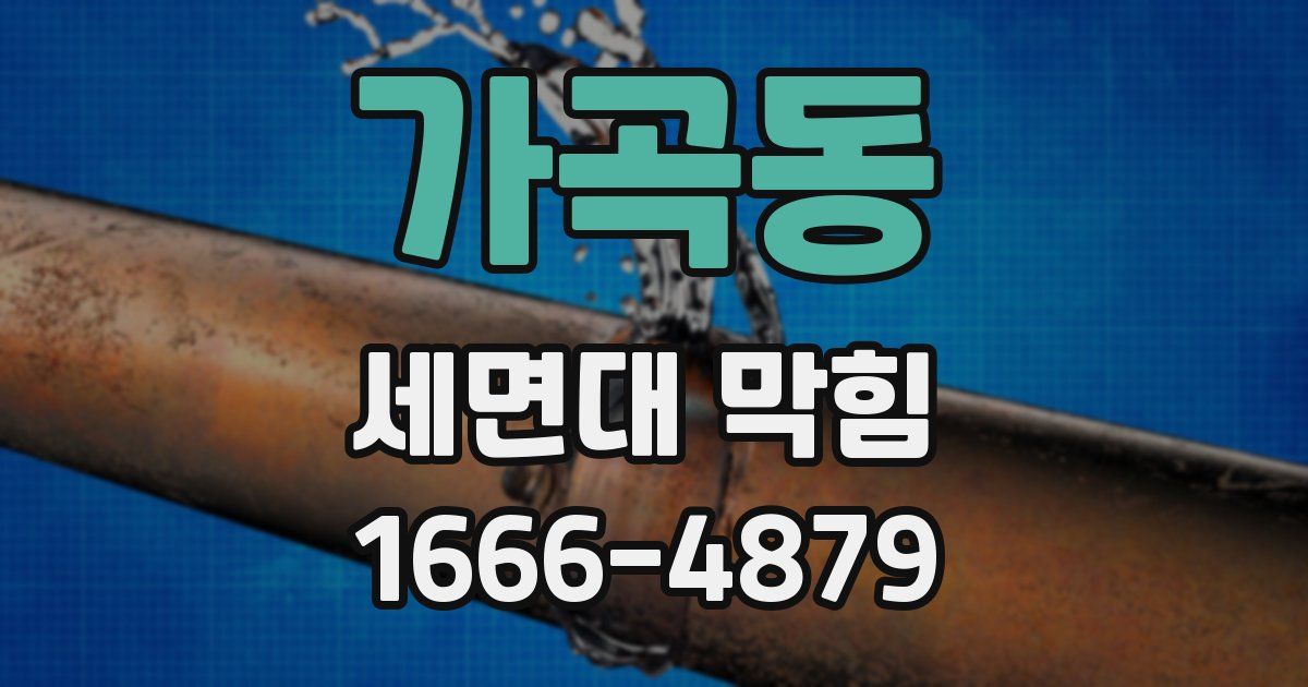 가곡동 세면대 막힘