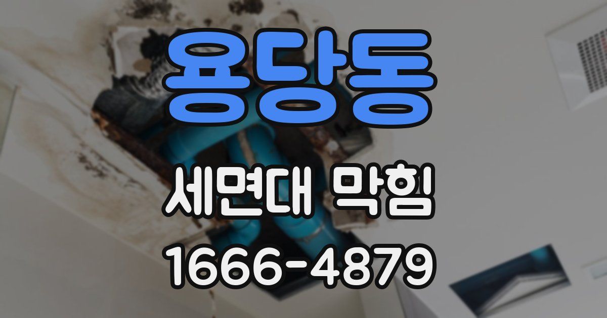 용당동 세면대 막힘