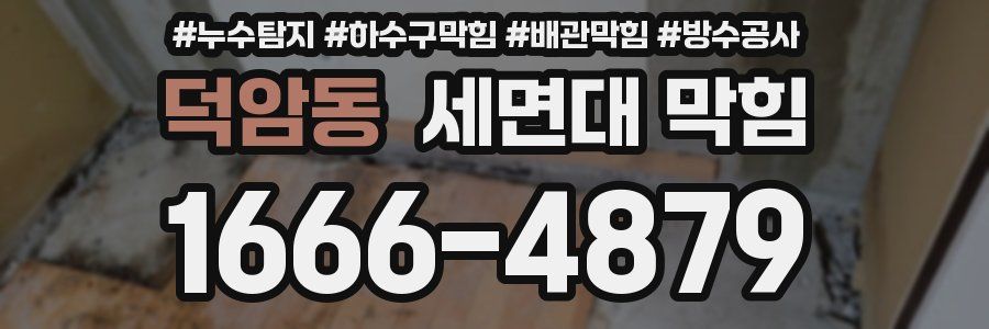 덕암동 세면대 막힘