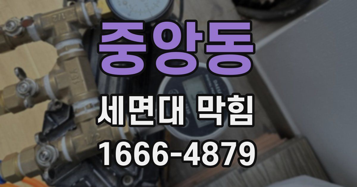 중앙동 세면대 막힘