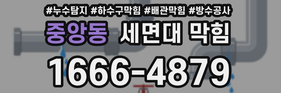 중앙동 세면대 막힘
