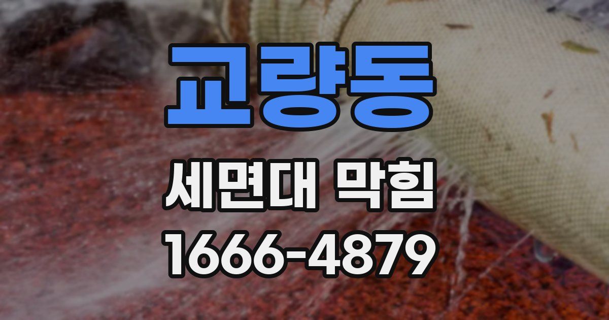 교량동 세면대 막힘