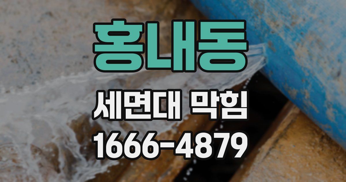 홍내동 세면대 막힘
