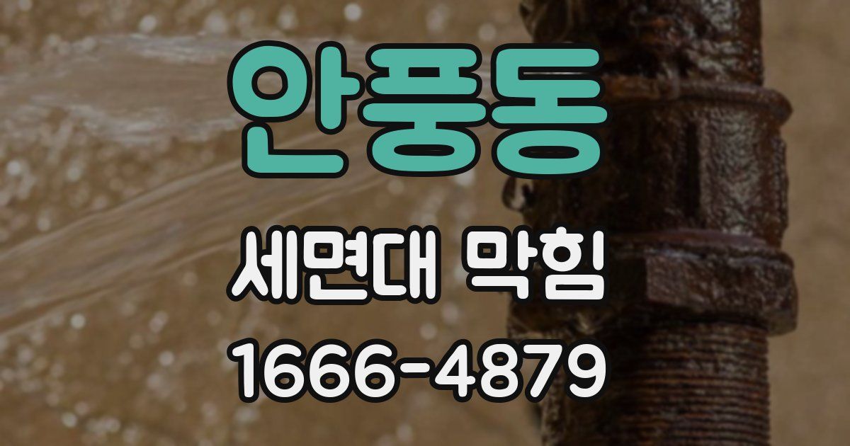 안풍동 세면대 막힘