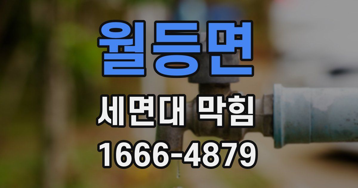 월등면 세면대 막힘