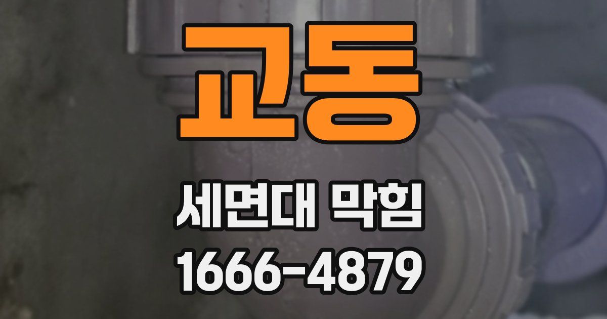 교동 세면대 막힘