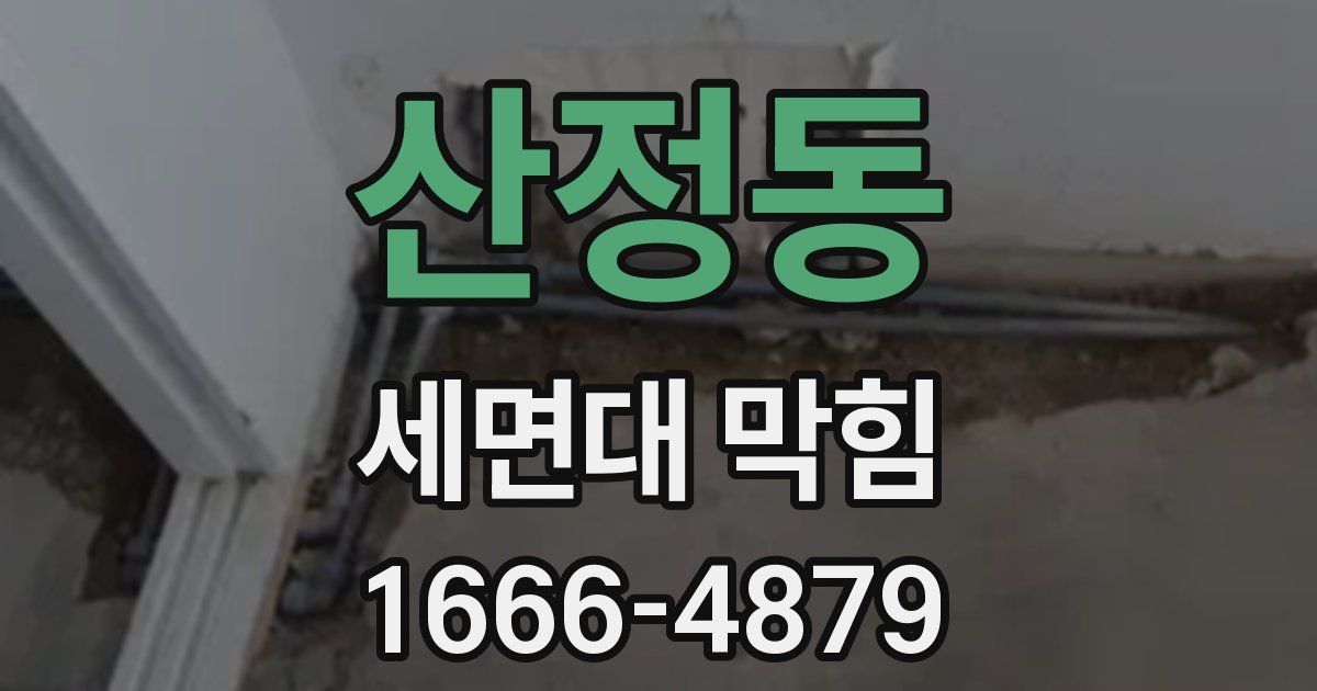 산정동 세면대 막힘