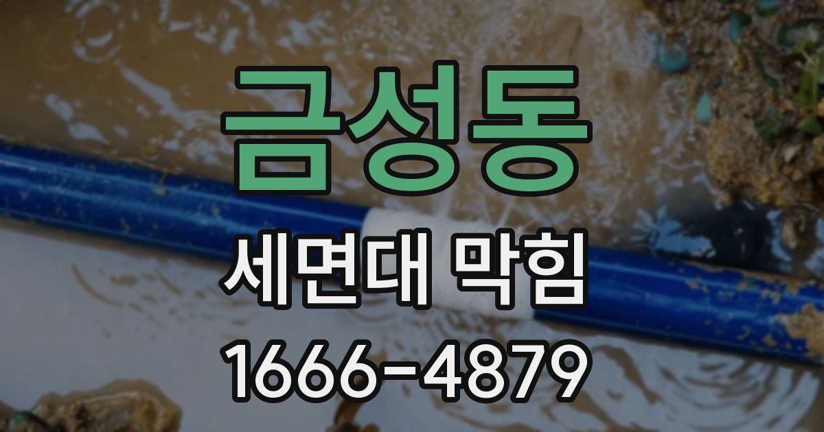 금성동 세면대 막힘