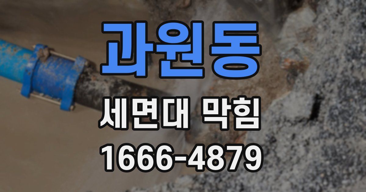 과원동 세면대 막힘
