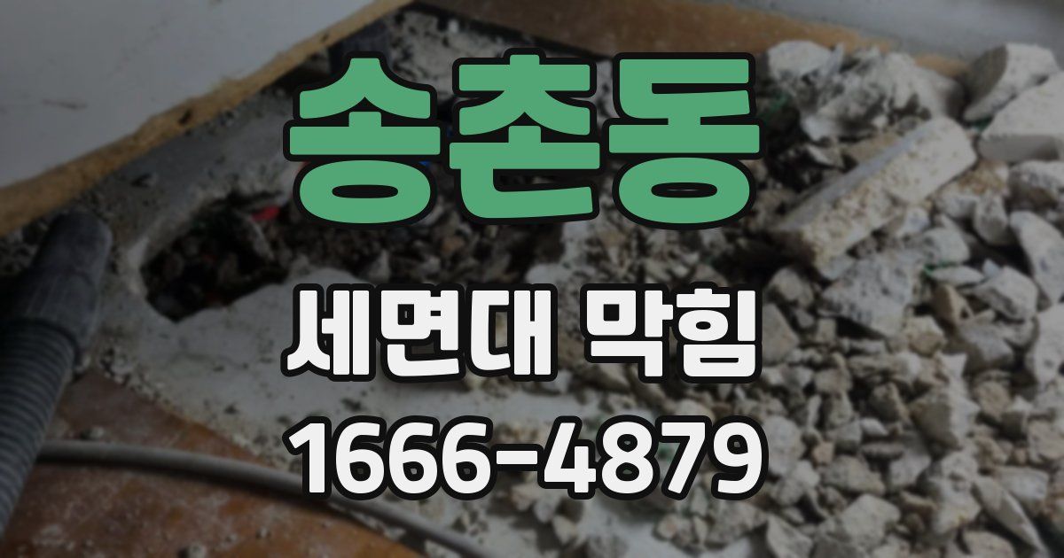 송촌동 세면대 막힘