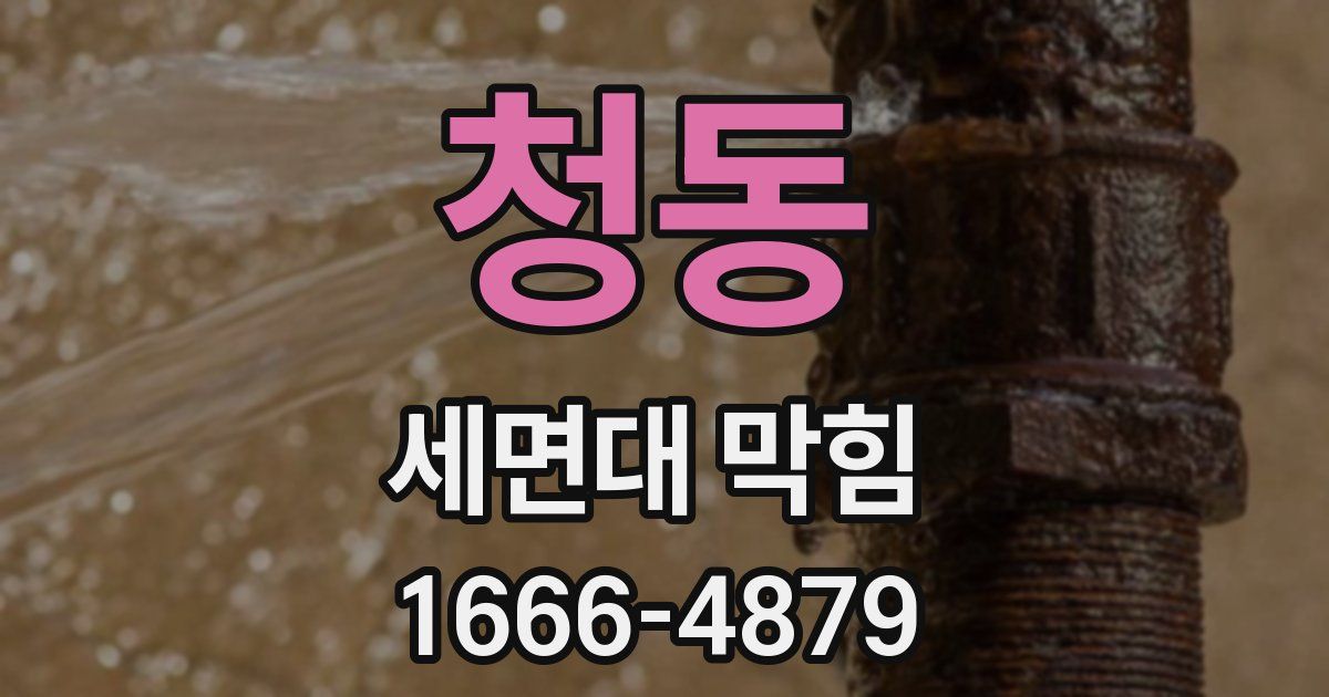 청동 세면대 막힘