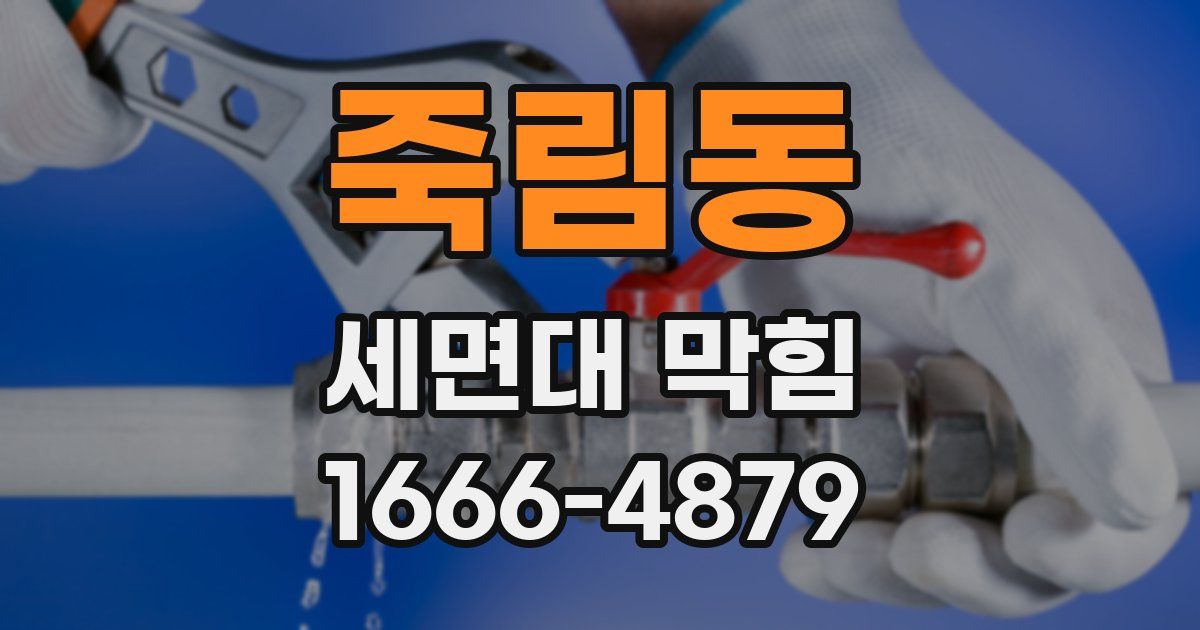 죽림동 세면대 막힘