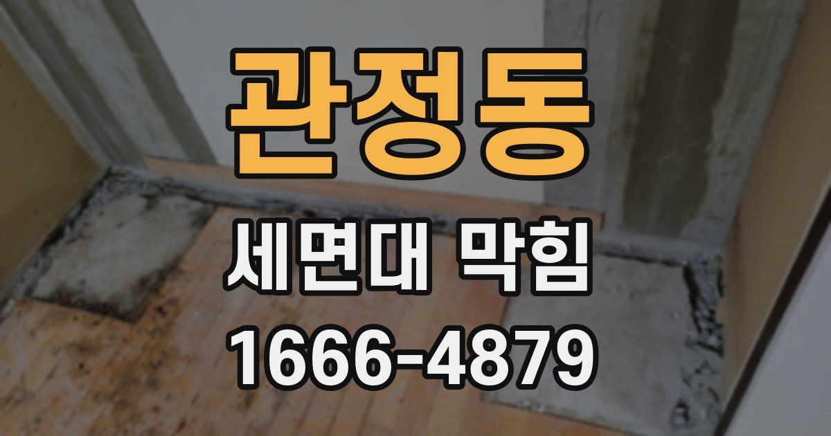 관정동 세면대 막힘