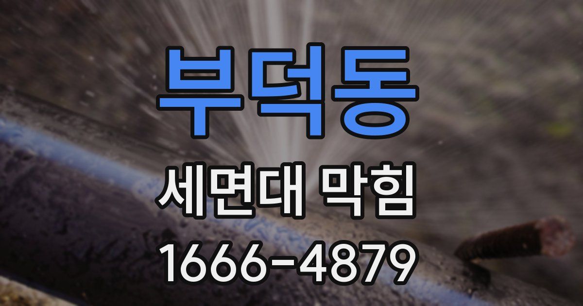 부덕동 세면대 막힘