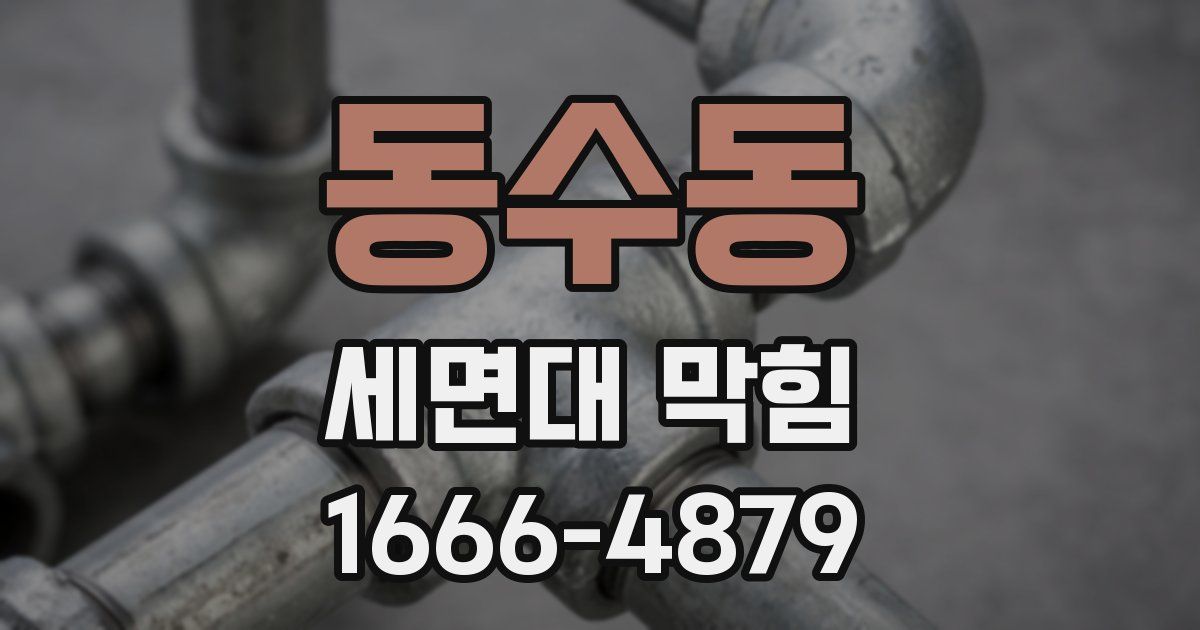 동수동 세면대 막힘