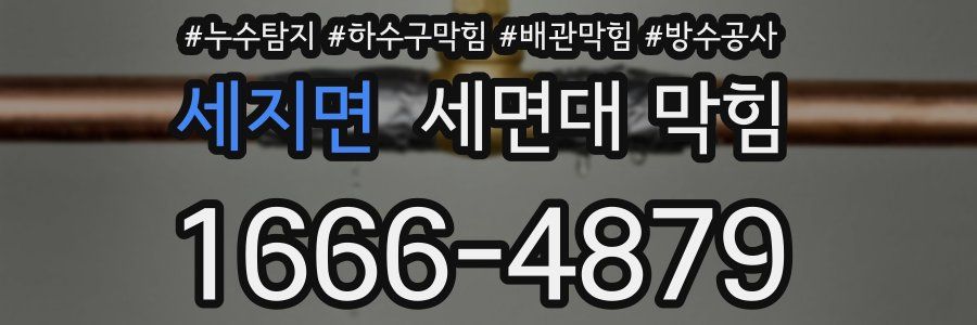 세지면 세면대 막힘