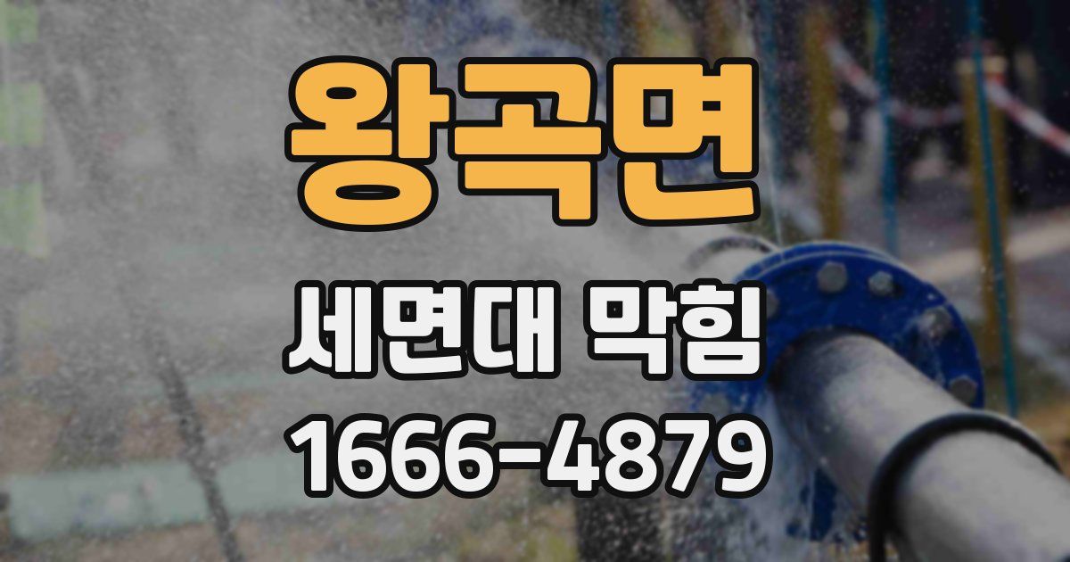 왕곡면 세면대 막힘