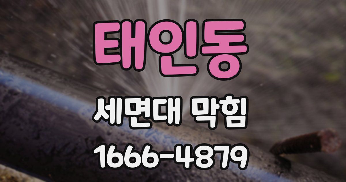 태인동 세면대 막힘