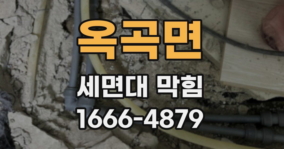 옥곡면 세면대 막힘