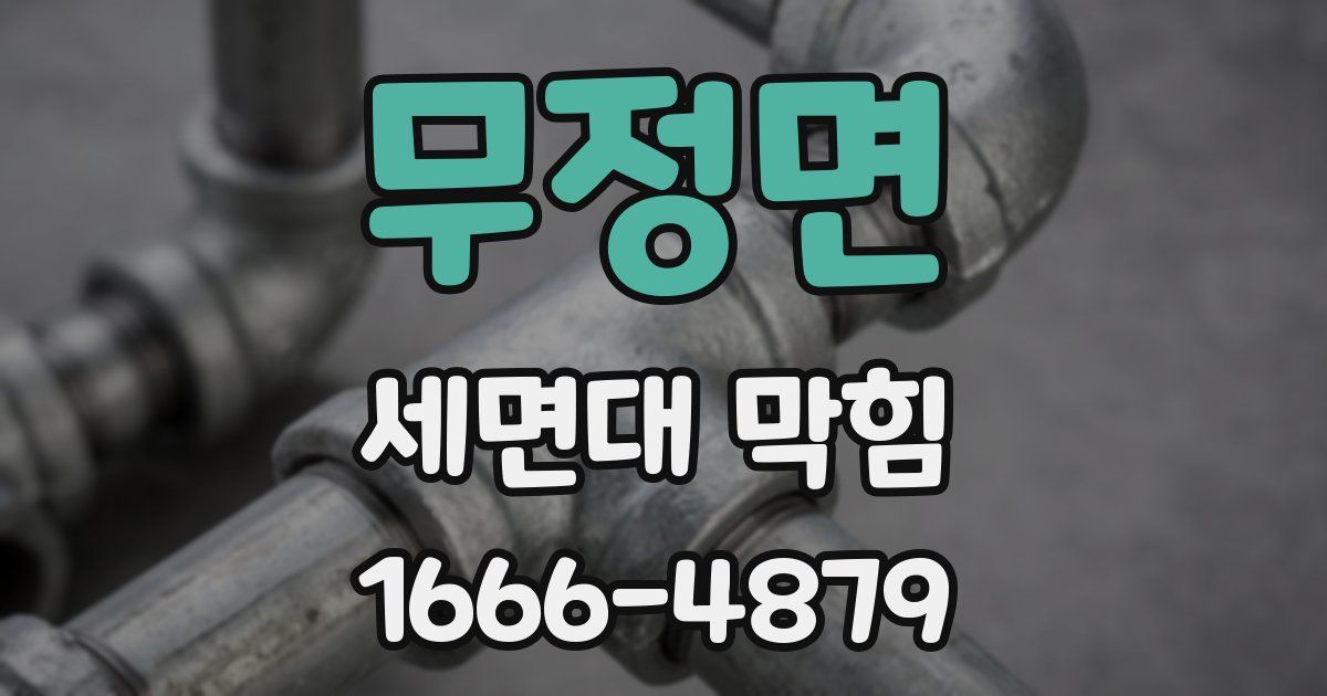 무정면 세면대 막힘