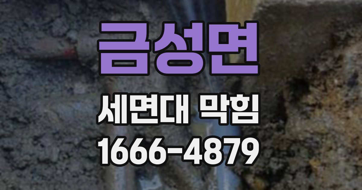 금성면 세면대 막힘