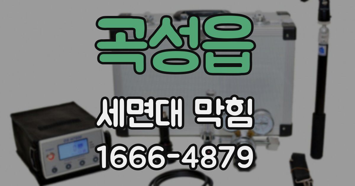 곡성읍 세면대 막힘