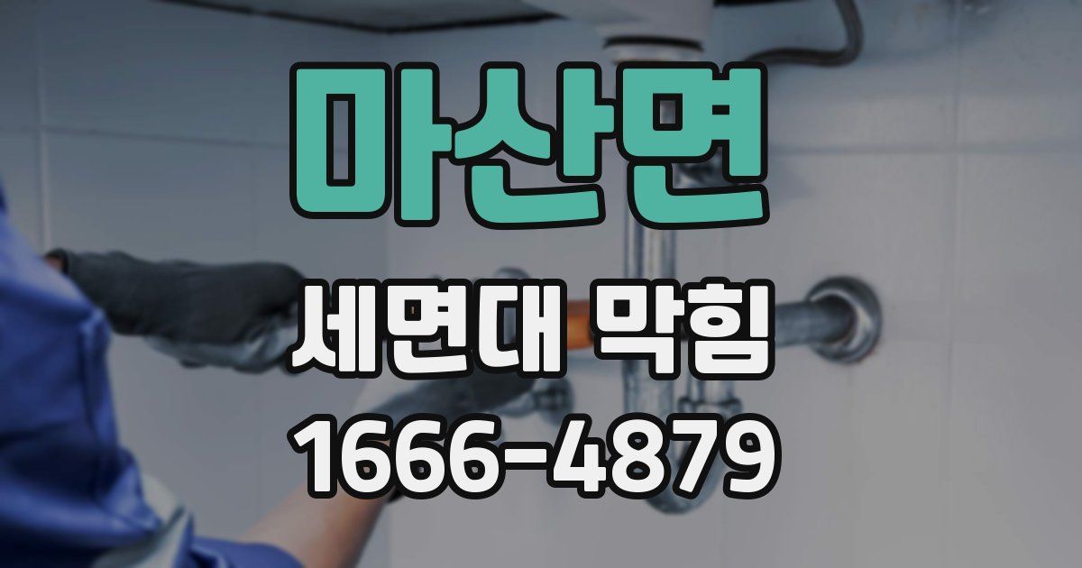 마산면 세면대 막힘