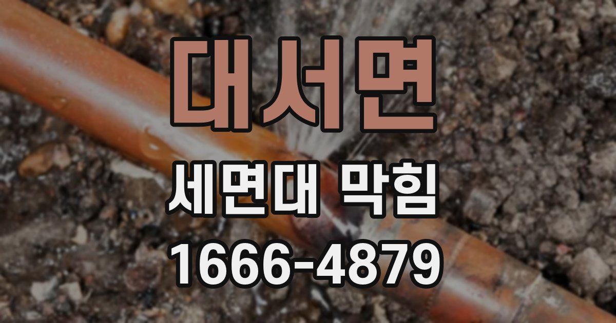 대서면 세면대 막힘