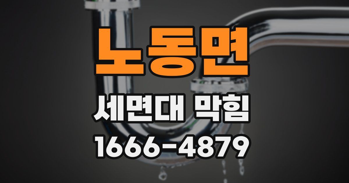 노동면 세면대 막힘