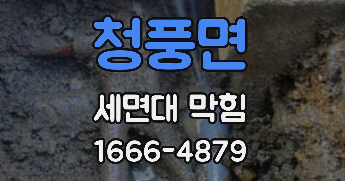 청풍면 세면대 막힘