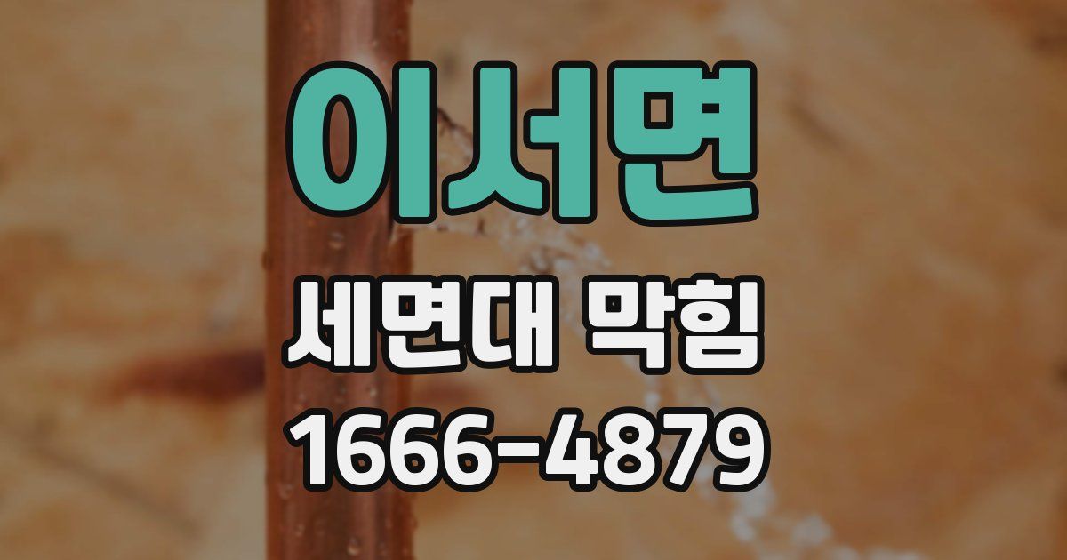 이서면 세면대 막힘