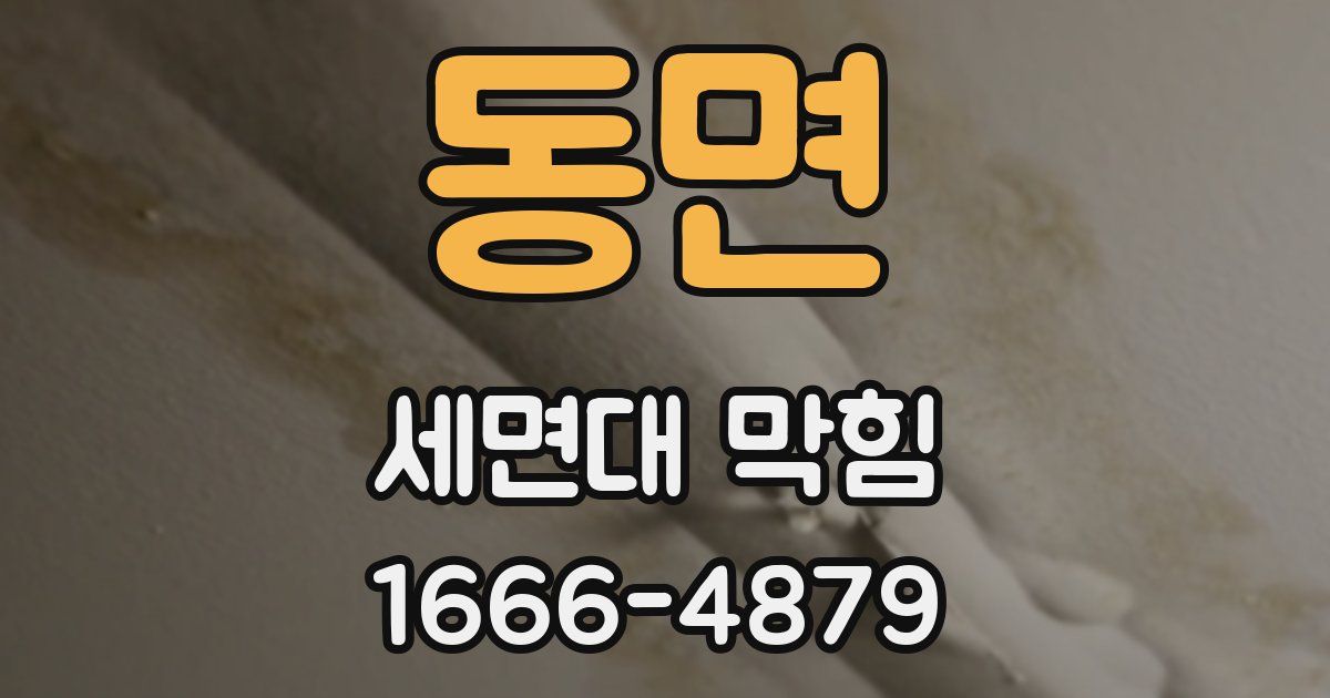 동면 세면대 막힘