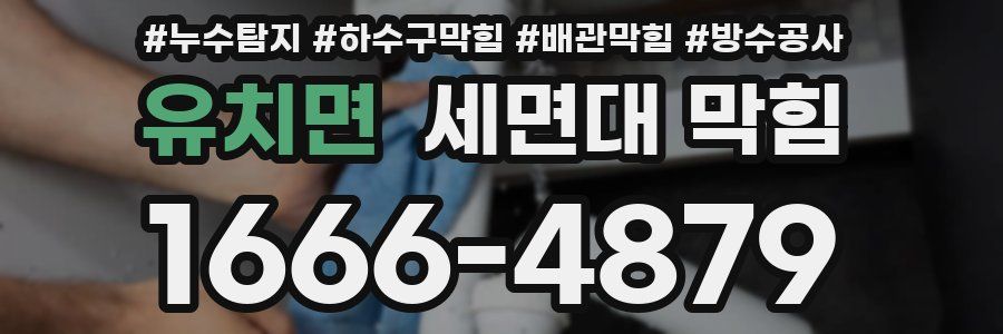 유치면 세면대 막힘